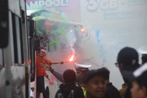 Aksi The Jakmania Dukung Persija Lawan Persikabo