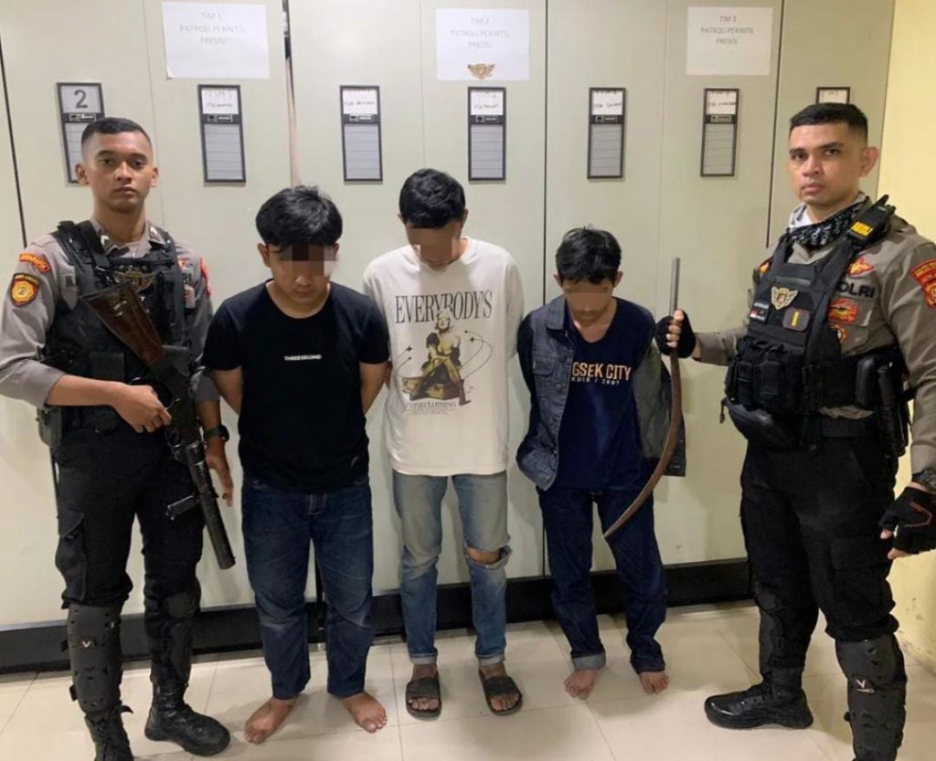 Tiga Pemuda Diduga Begal Sajam Ditangkap