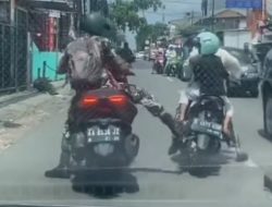 Viral, Pria Berseragam TNI Tendang Perempuan Pengendara Motor Hingga Nyaris Jatuh Bersama Anaknya, Ini Identitas Pelaku