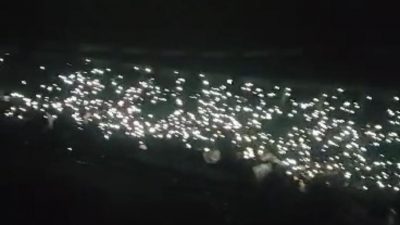 Lampu Stadion Patriot Candrabhaga Padam saat Pertandingan Persija vs Ratchburi FC   