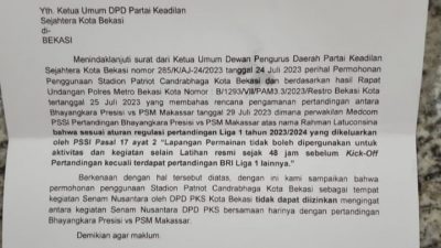 Plt Wali Kota Bekasi Batalkan Izin Senam Nusantara PKS di Stadion Patriot Candrabhaga, Heri Koswara Bilang Begini