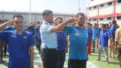 Ratusan Napi Lapas Cikarang Ikuti Pelatihan Baris Berbaris