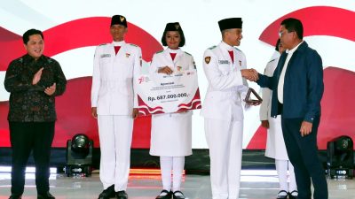 Respek, Bank Mandiri Group Berikan Apresiasi bagi Anggota Paskibraka Tingkat Pusat   