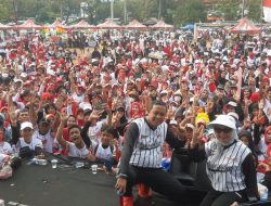 Pendukung Ganjar Padati Lapangan Multiguna, Mas Tri Sebut Fokus Kerja untuk Ganjar Pranowo