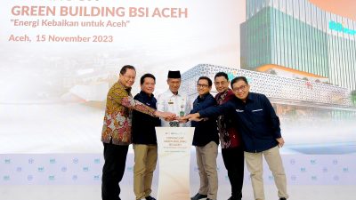 Topping Off Green Building BSI di Aceh Rampung dan Akan Diresmikan Awal 2024