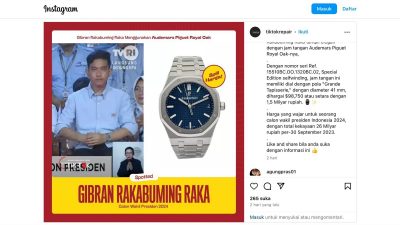 Jam Tangan Gibran Jadi Omongan Warganet, Lihat Harganya