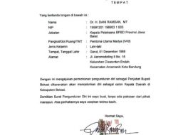 Beredar Surat Pengunduran Diri Pj Bupati Bekasi Dani Ramdan