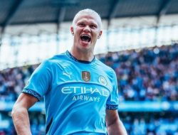 Cetak Hattrick, Haaland Bawa Manchester City Pesta Gol