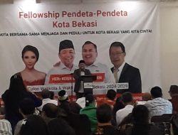 Ratusan Pendeta Kota Bekasi Dukung Calon Wali Kota-Wakil Wali Kota Bekasi Heri-Sholihin, Alasannya Paslon Nomor 1 Rendah Hati