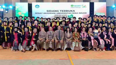 Universitas Bina Insani Luluskan 227 Mahasiswa, Siap Hadapi Dunia Kerja dan Wirausaha