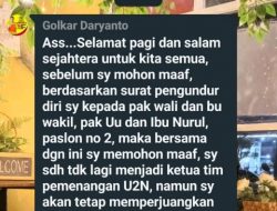 Viral, Ketua Tim Pemenangan Uu-Nurul Pamit Mundur