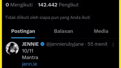 Jelang Comeback Solo, Jennie Blackpink Buka Akun di Platform X