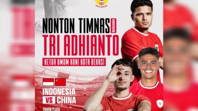 Kawal Timnas Garuda, Tri Adhianto Ajak Warga Nobar   