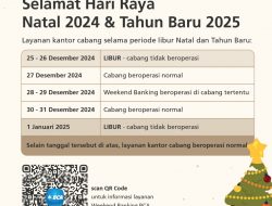 BCA Sesuaikan Jadwal Operasional Saat Libur Nataru