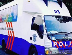 SIM Keliling Kota Bekasi di Harapan Indah, Kabupaten Bekasi di Pasar Bersih
