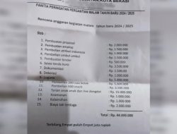 Viral, Rencana Anggaran Rp44 Juta Kegiatan Malam Tahun Baru Berkop Ormas Bekasi