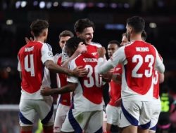 Menang Agregate, Arsenal Pastikan Tiket Perempat Final Liga Champions