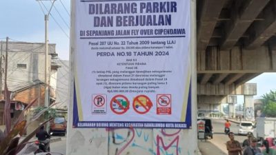 Parkir Liar di Kolong Flyover Cipendawa Bikin Geram