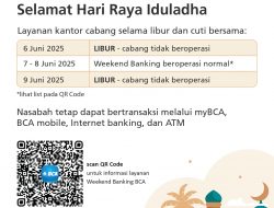 Jadwal Operasional BCA Selama Libur dan Cuti Bersama Hari Raya Iduladha 2025