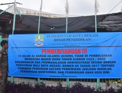 Disdik Kota Bekasi Larang Al Kareem Islamic School Terima Murid Baru TA 2025/2026