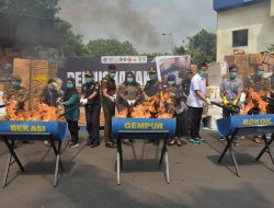 Bea Cukai Bekasi Musnahkan 5,6 Juta Batang Rokok, Miras, dan Barang Ilegal Lainnya Senilai Rp7,8 Miliar