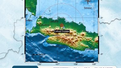 Tujuh Kali Terjadi Aktivitas Gempa di Kabupaten Bekasi