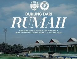 Persekat Tegal Hadapi FC Bekasi City Tanpa Dukungan Suporter