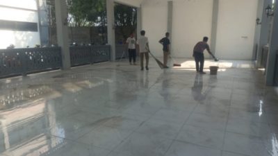 Pendopo Kelurahan Harapan Mulya Akhirnya Bersih