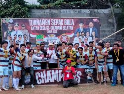 Tim Desa Serang Juara I Turnamen Sepak Bola Cikarang Selatan Cup 2025