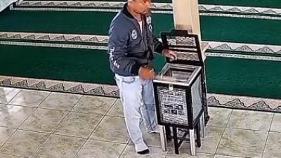Pencuri Kuras Kotak Amal Masjid di Tambun