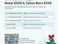 Jadwal Operasional BCA Selama Libur dan Cuti Bersama Natal 2025 dan Tahun Baru 2026