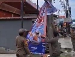 Spanduk dan Banner Ilegal Disikat Aparat Bekasi Utara
