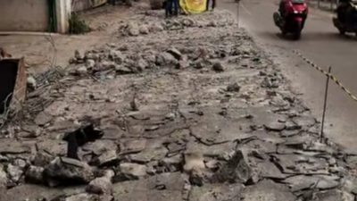 Lurah Jatimurni Pelototi Perbaikan Jalan Hankam