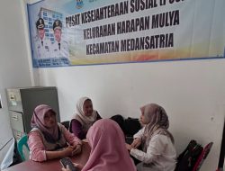 Inspektorat Kemensos Evaluasi SLRT – Puskesos di Kelurahan Harapan Mulya