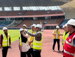 Disbudpora dan Komisi II DPRD Tinjau Perbaikan Stadion Wibawa Mukti, Progres Capai 43 Persen