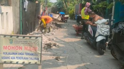 Kelurahan Margamulya Perketat Pengawasan Pembangunan Drainase