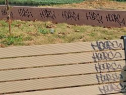 Ruang Publik Baru Ditata, Taman Tarum Bhagasasi Bekasi Dicoret Vandalisme