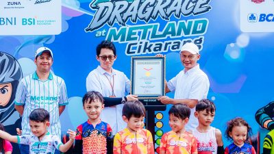 Metland Cikarang Kembali Raih Rekor MURI lewat Dragrace Pushbike 
