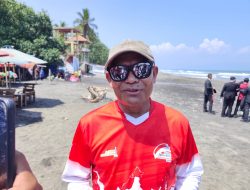 Merah Putih 100 Meter Membentang di Pantai Karanghawu Sukabumi, Hazairin Sitepu Tegaskan Makna Kemerdekaan Hakiki