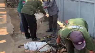 Kelurahan Jatikramat Sikat Bersih Kabel Optik Bekas dan Spanduk Liar