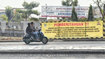 Jalan Setiadarma Tambun Ditutup Sementara untuk Rekonstruksi, Dinas SDABMBK Minta Warga  Cari Jalur Alternatif