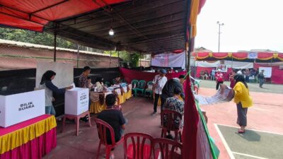Sembilan TPS Dipusatkan di Lapangan Bumi Sani Permai, Konsep Pilkades Setiamekar Dinilai Bisa Jadi Percontohan