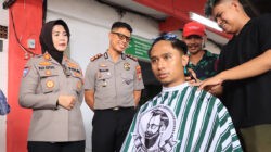Polisi Bekali Ormas Keterampilan Mencukur