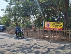 Kawasan MGT Dipagari Bambu, Cegah PKL Jualan Lagi