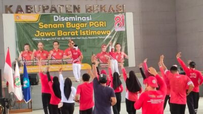 PGRI Kabupaten Bekasi Gelar Diseminasi, Gencarkan Senam Bugar Jabar Istimewa