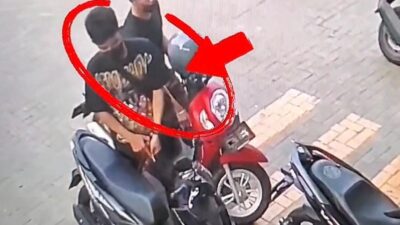 Apes! Motor Baru Sehari dari Dealer Hilang Digondong Maling di Parkiran Minimarket Bekasi
